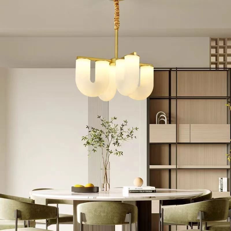 Lustre en U de style crème français