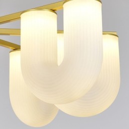 Lustre en U de style crème français
