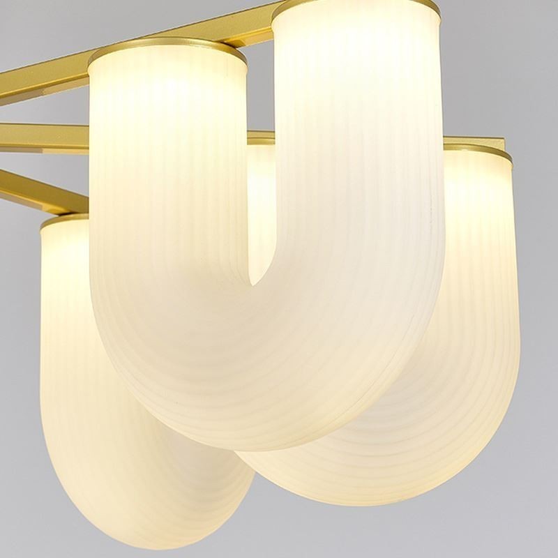 Lustre en U de style crème français