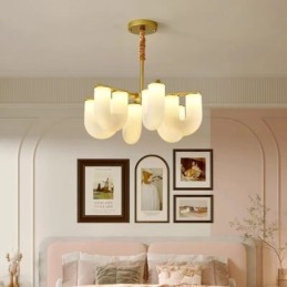 Lustre en U de style crème français