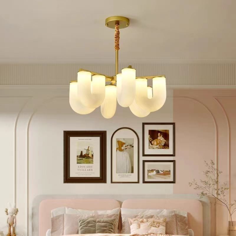 Lustre en U de style crème français