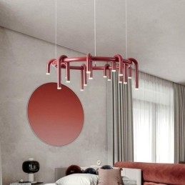Plafonnier moderne nordique en forme de U pour immeuble duplex