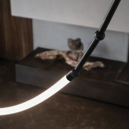 Suspension Creative Line Plafonnier en bambou Noir Or
