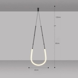 Suspension Creative Line Plafonnier en bambou Noir Or