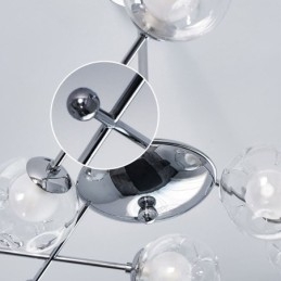 Suspension en verre de style européen, plafonnier simple en forme de haricots magiques