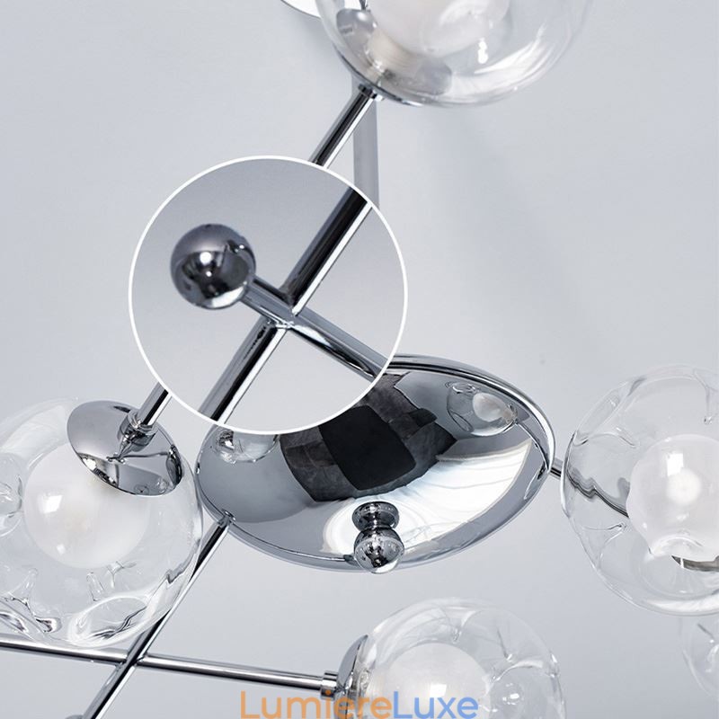 Suspension en verre de style européen, plafonnier simple en forme de haricots magiques