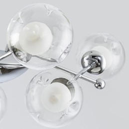 Suspension en verre de style européen, plafonnier simple en forme de haricots magiques