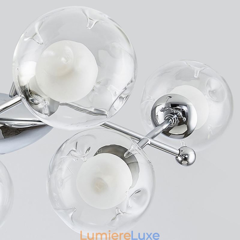 Suspension en verre de style européen, plafonnier simple en forme de haricots magiques