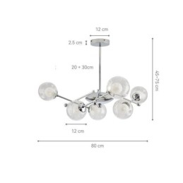 Suspension en verre de style européen, plafonnier simple en forme de haricots magiques