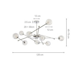 Suspension en verre de style européen, plafonnier simple en forme de haricots magiques