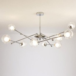 Suspension en verre de style européen, plafonnier simple en forme de haricots magiques