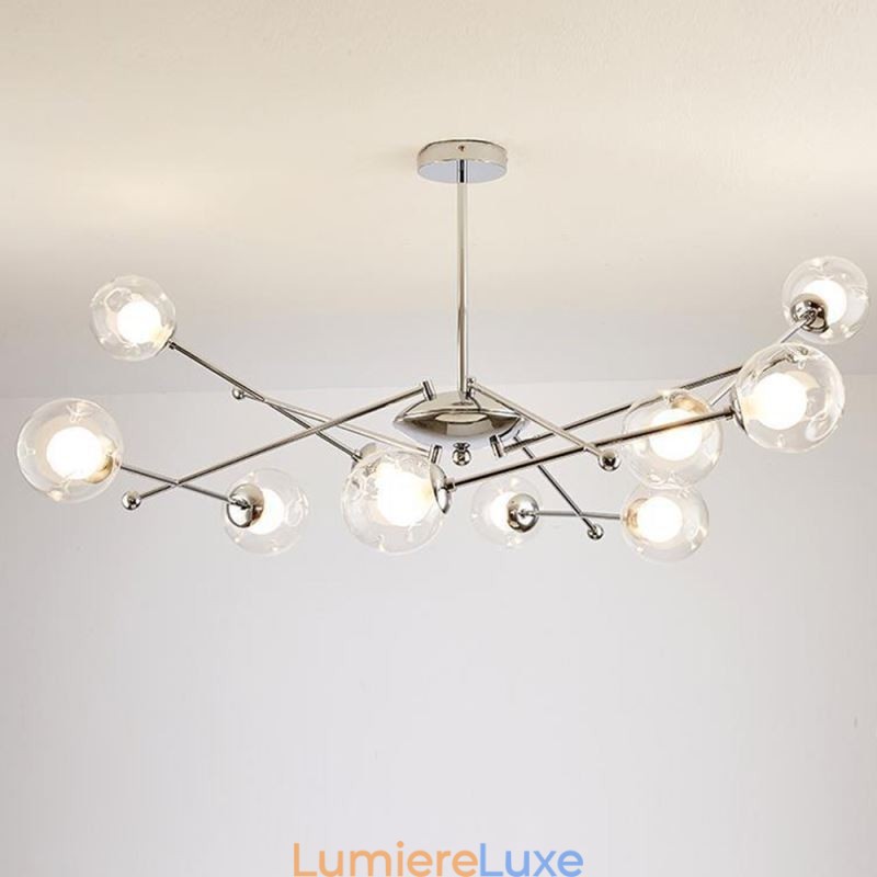 Suspension en verre de style européen, plafonnier simple en forme de haricots magiques