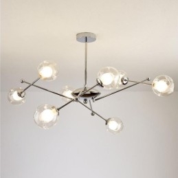 Suspension en verre de style européen, plafonnier simple en forme de haricots magiques