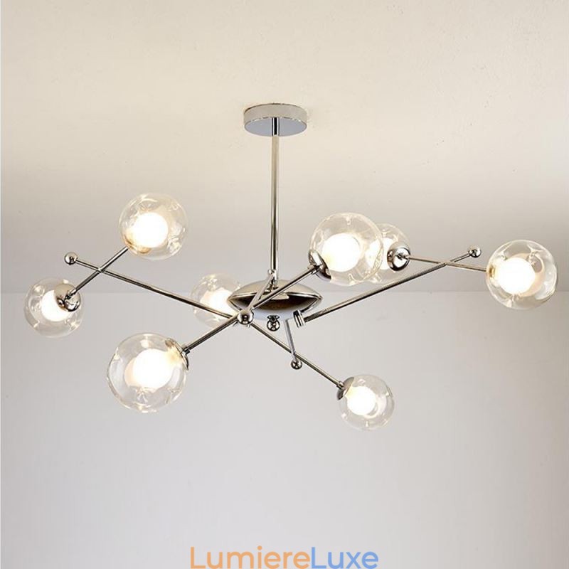 Suspension en verre de style européen, plafonnier simple en forme de haricots magiques