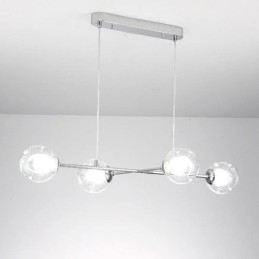 Suspension en verre style haricot magique européen, 4 lumières