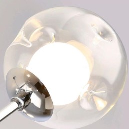 Suspension en verre style haricot magique européen, 4 lumières