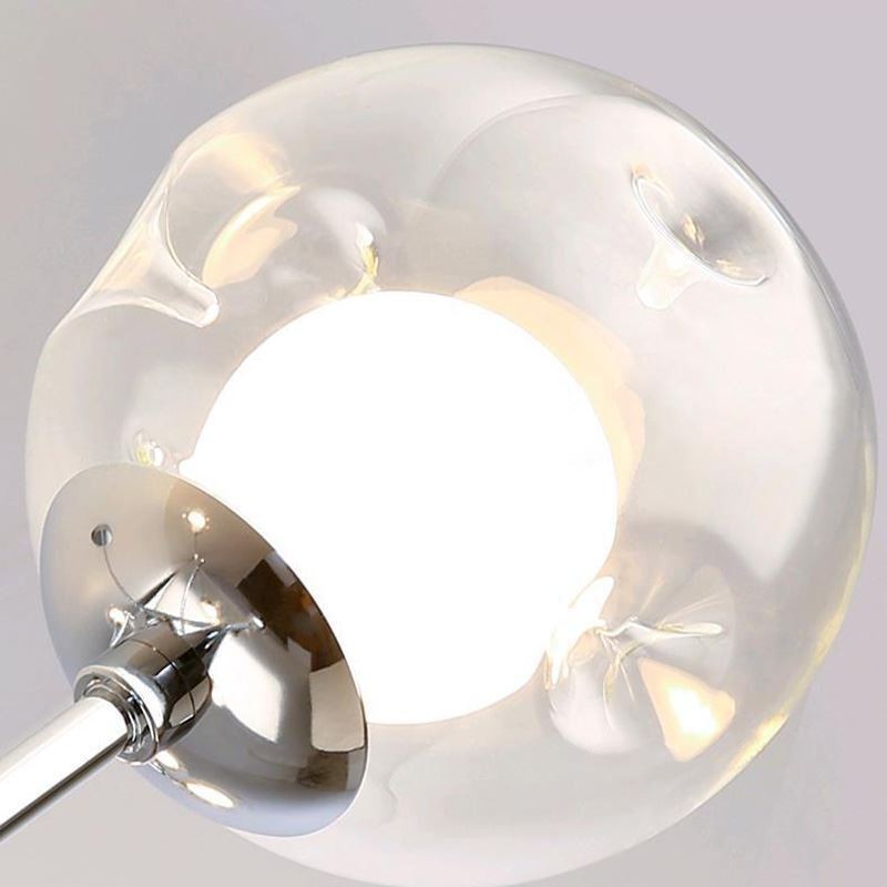 Suspension en verre style haricot magique européen, 4 lumières