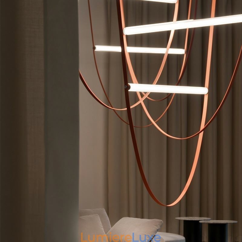 Suspension européenne style Wabi Sabi, luminaire décoratif à ceinture
