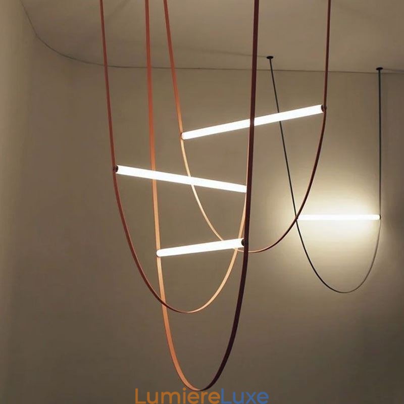 Suspension européenne style Wabi Sabi, luminaire décoratif à ceinture