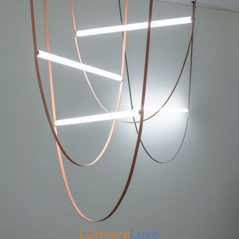 Suspension européenne style Wabi Sabi, luminaire décoratif à ceinture