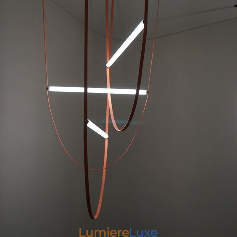 Suspension européenne style Wabi Sabi, luminaire décoratif à ceinture