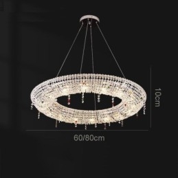 Suspension en cristal, plafonnier moderne et luxueux