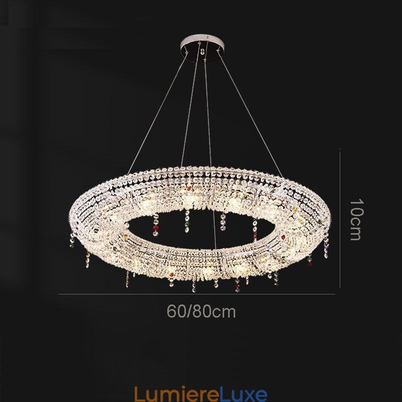 Suspension en cristal, plafonnier moderne et luxueux