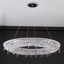 Suspension en cristal, plafonnier moderne et luxueux