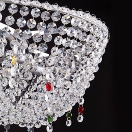 Suspension en cristal, plafonnier ovale de luxe moderne
