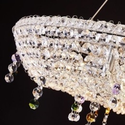 Suspension en cristal, plafonnier ovale de luxe moderne