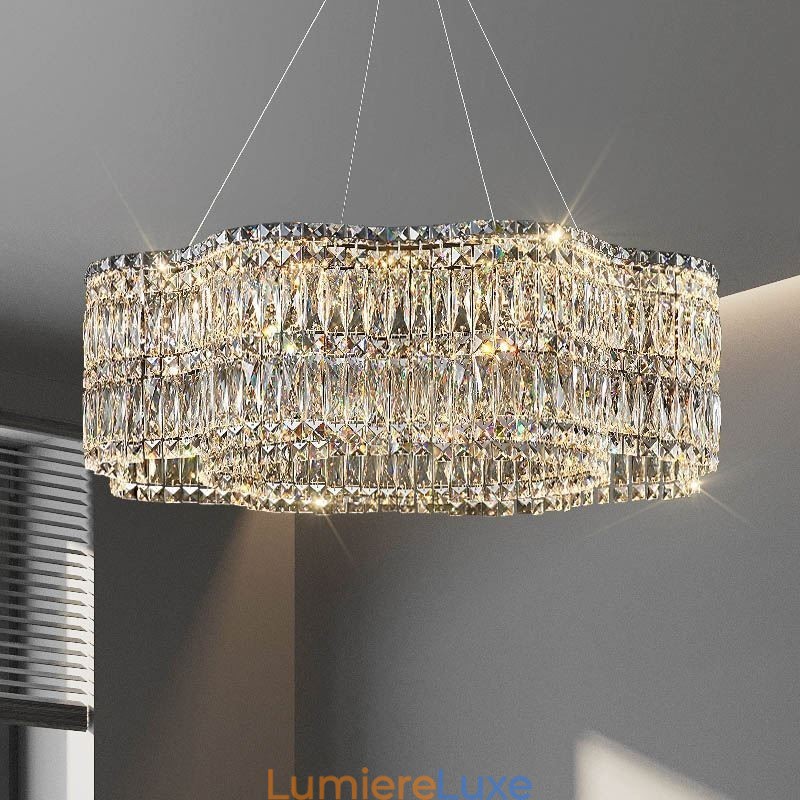 Plafonnier en cristal, luminaire décoratif moderne et simple