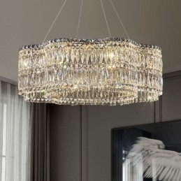 Plafonnier en cristal, luminaire décoratif moderne et simple