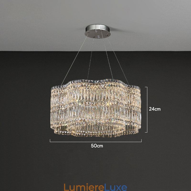 Plafonnier en cristal, luminaire décoratif moderne et simple