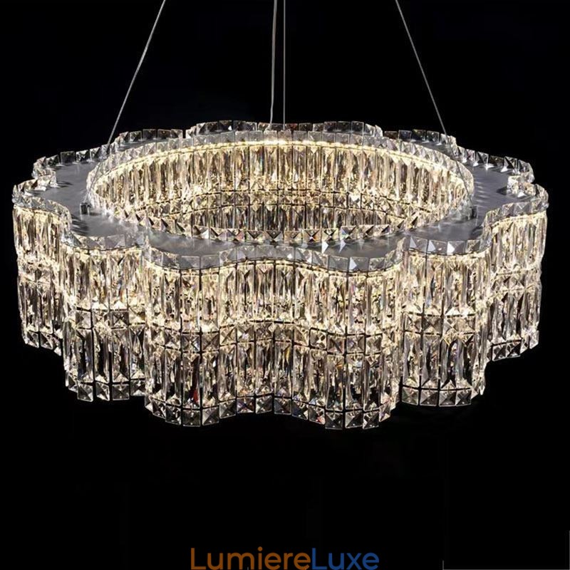 Plafonnier en cristal, luminaire décoratif moderne et simple