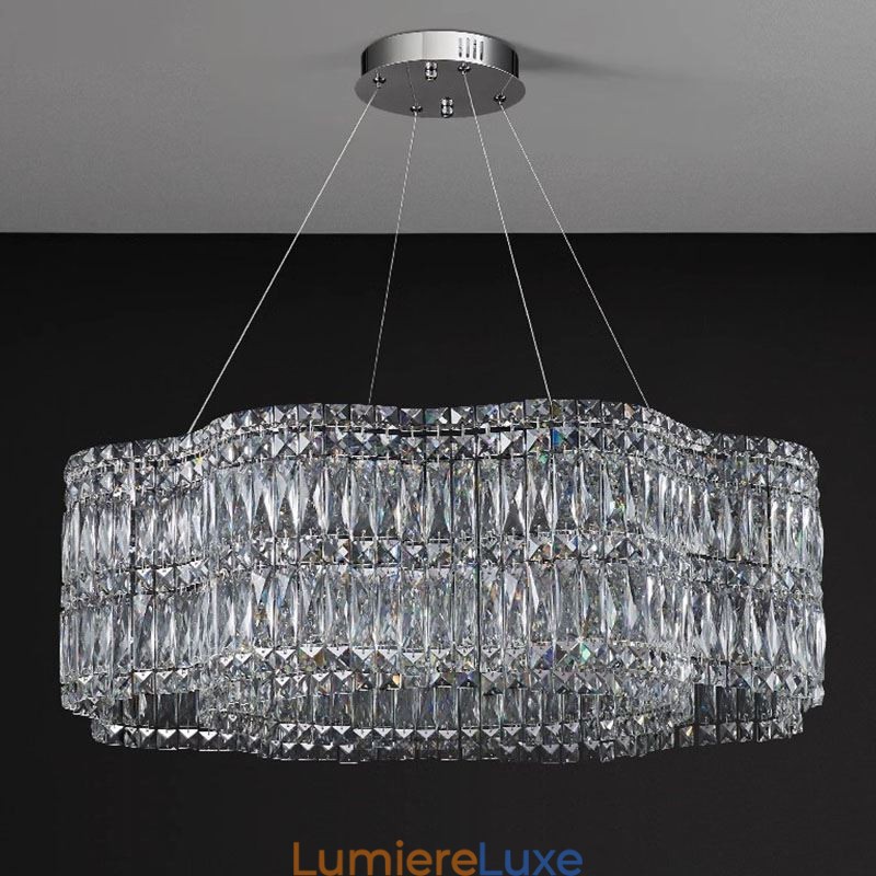 Plafonnier en cristal, luminaire décoratif moderne et simple