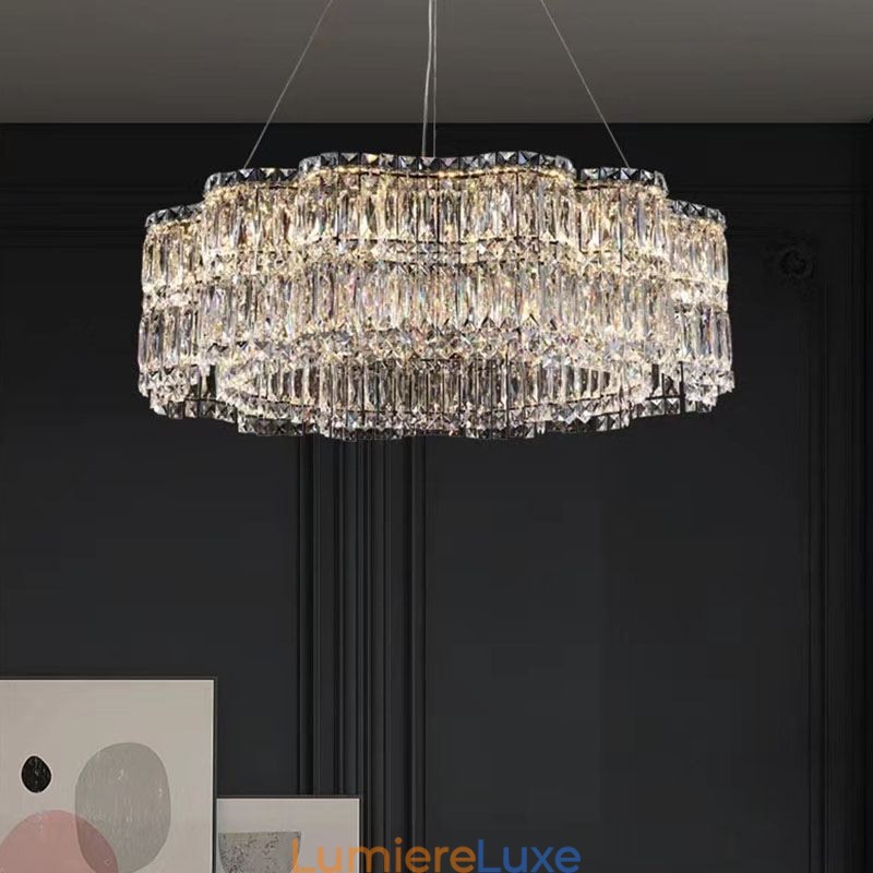 Plafonnier en cristal, luminaire décoratif moderne et simple