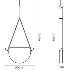 Suspension moderne minimaliste en verre
