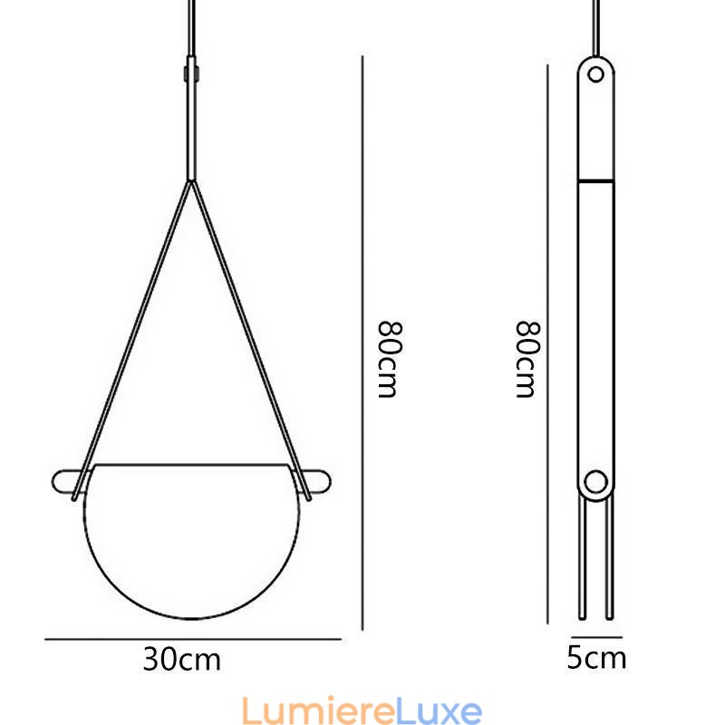 Suspension moderne minimaliste en verre