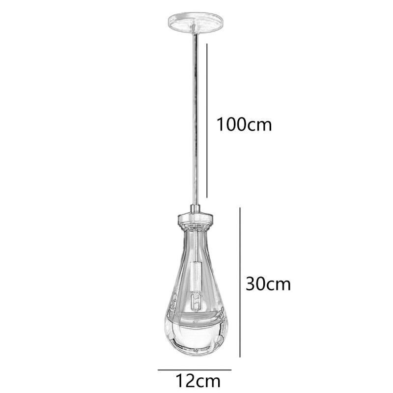 Suspension goutte d'eau moderne minimaliste en cuivre