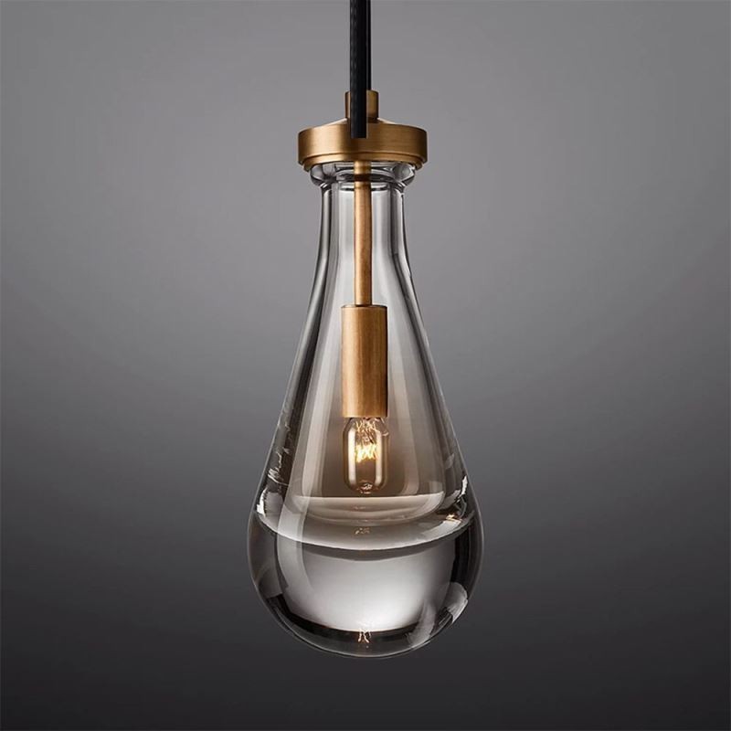Suspension goutte d'eau moderne minimaliste en cuivre