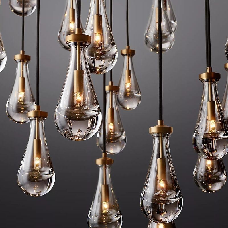 Suspension goutte d'eau moderne minimaliste en cuivre