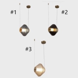 Suspension moderne simple en verre, petit plafonnier