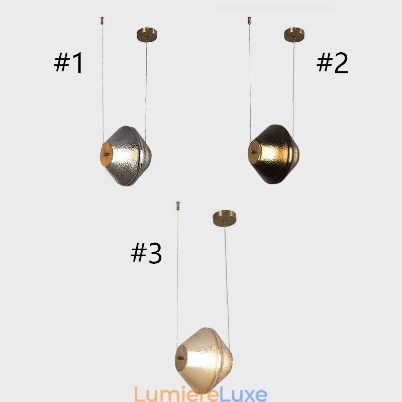 Suspension moderne simple en verre, petit plafonnier