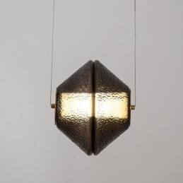 Suspension moderne simple en verre, petit plafonnier