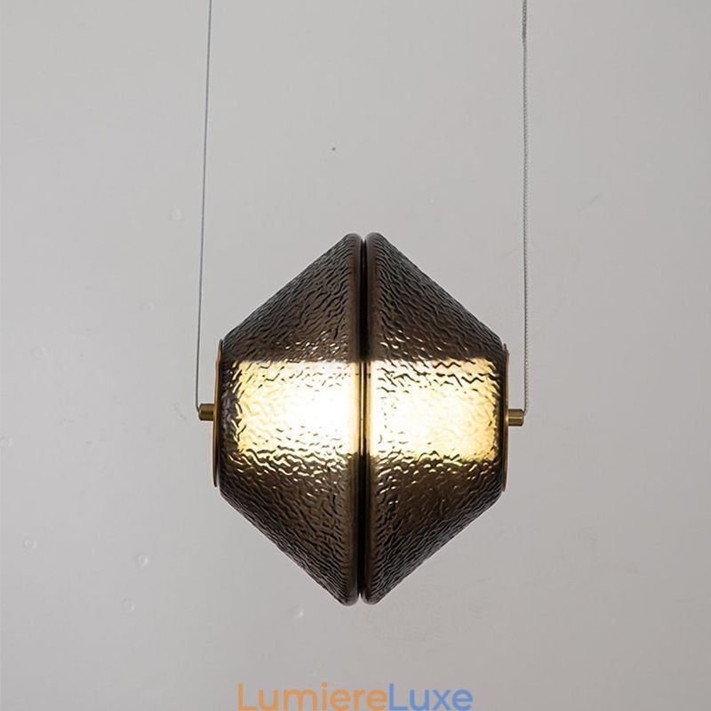 Suspension moderne simple en verre, petit plafonnier
