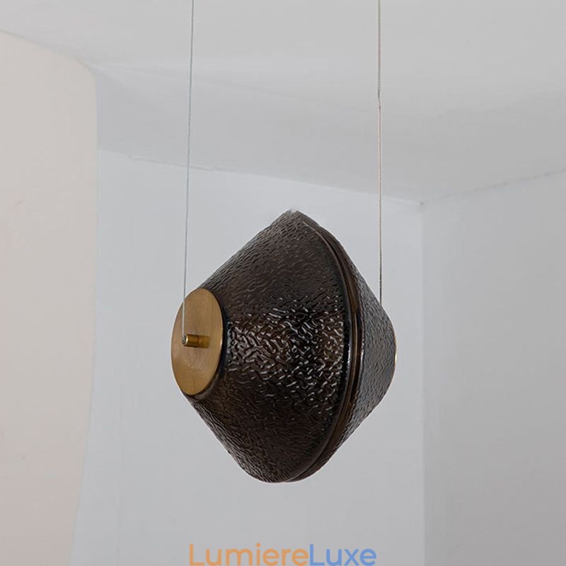 Suspension moderne simple en verre, petit plafonnier