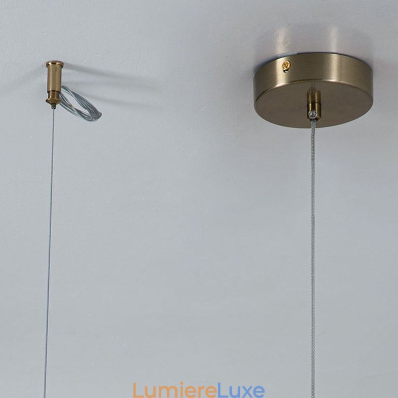 Suspension moderne simple en verre, petit plafonnier