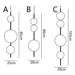 Suspension moderne minimaliste en forme de haricot magique et de molécule