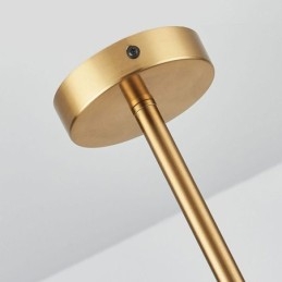 Suspension moderne minimaliste en fer forgé et verre de lave