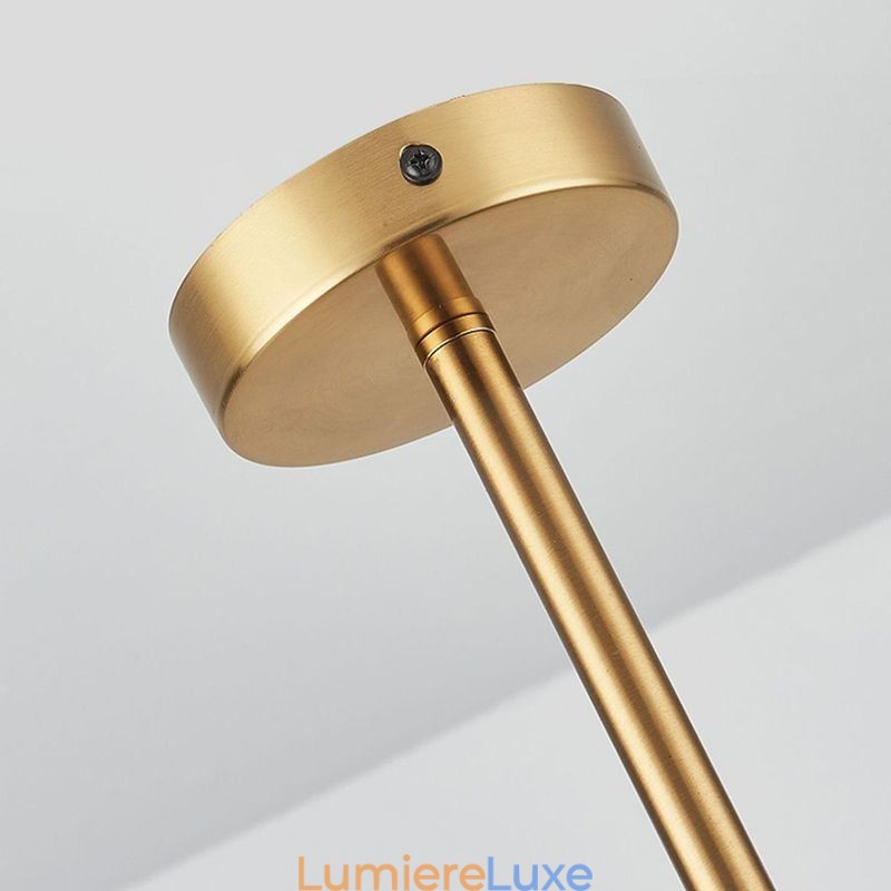Suspension moderne minimaliste en fer forgé et verre de lave